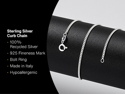 Sterling Silver 1.7mm Curb Chain    26