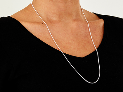 Sterling Silver 1.7mm Curb Chain    26