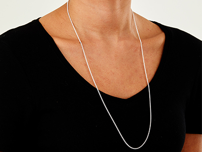 Sterling Silver 1.7mm Curb Chain    28
