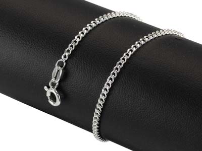 Sterling Silver 2.12mm Filed Curb 18