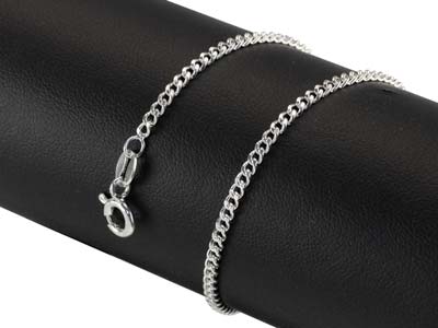 Sterling Silver 2.12mm Filed Curb 24
