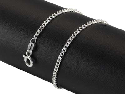 Sterling Silver 2.12mm Filed Curb 28