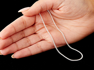Sterling Silver 2.1mm Curb Chain   18