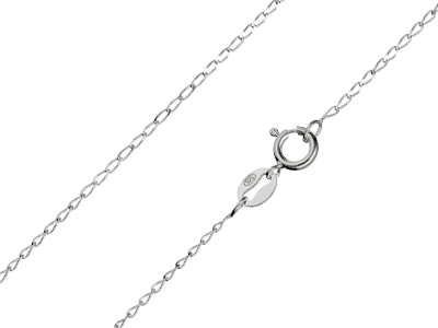 Sterling Silver 1.0mm Diamond Cut  Curb Chain 16