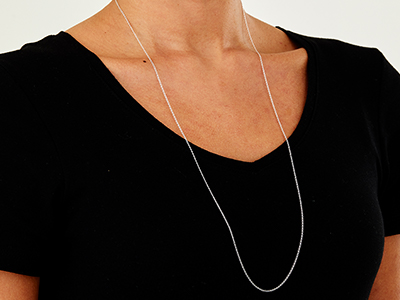 Sterling Silver 1.0mm Diamond Cut  Curb Chain 30