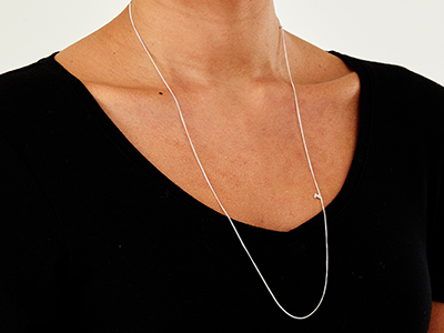 Sterling Silver 1.1mm Diamond Cut  Curb Chain 28