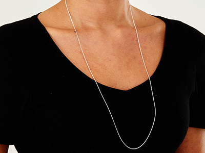 Sterling Silver 1.1mm Diamond Cut  Curb Chain 30