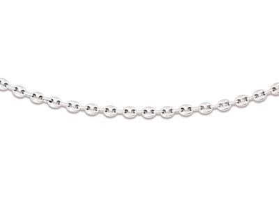 Sterling Silver 4mm Hollow Coffee  Bean Chain 18