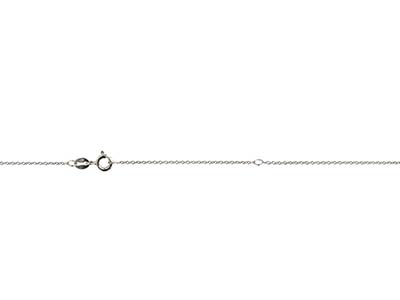 Sterling Silver 1.2mm Extendable   Cable Chain 16-1840-45cm Rhodium Plated Unhallmarked 100 Recycled  Silver