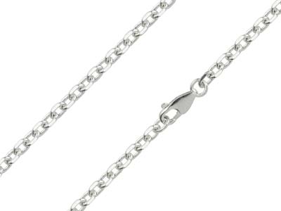 Sterling Silver 3.5mm Angle Filed   Trace Bracelet 8.521cm Hallmarked