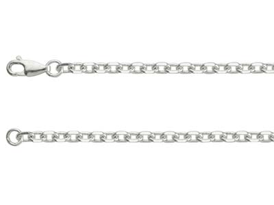 Sterling Silver 3.5mm Angle Filed   Trace Bracelet 8.5