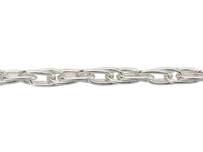 Sterling Silver 4.9mm Round Trace Long Interlinked Bracelet 7.5