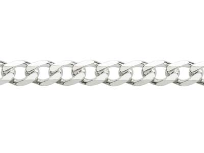 Sterling Silver 5.2mm Diamond Cut Metric Curb Bracelet 8.5''/21cm Hallmarked - Standard Image - 3