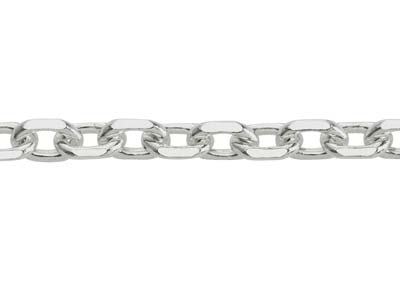 Sterling Silver 5.3mm Angle Filed   Trace Bracelet 8.5
