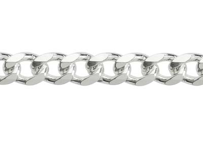 Sterling Silver 7.6mm Metric Curb Bracelet 8.5