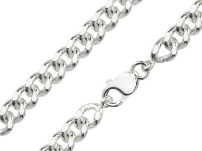 Sterling Silver 8.9mm Curb Bracelet 8.521cm Hallmarked