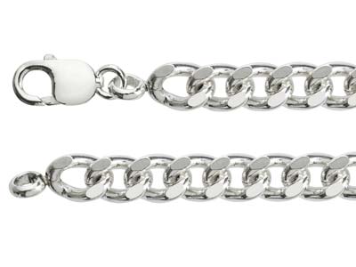 Sterling Silver 10.3mm Curb Bracelet 8.5