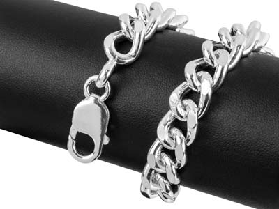 Sterling Silver 10.3mm Curb Bracelet 8.5