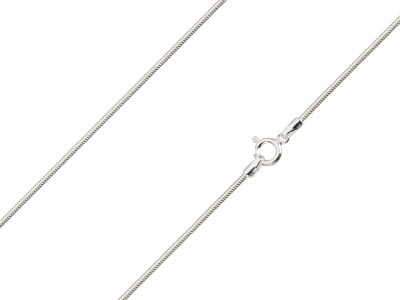 Sterling Silver 1.2mm Diamond Cut  Round Snake Chain 1640cm         Unhallmarked 100 Recycled Silver