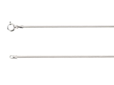 Sterling Silver 1.2mm Diamond Cut  Round Snake Chain 18