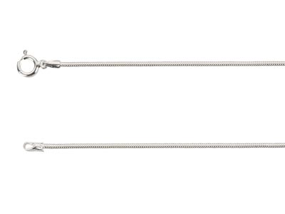 Sterling Silver 1.2mm Diamond Cut  Round Snake Chain 22