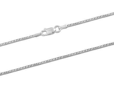 Sterling Silver 1.5mm Diamond Cut  Fancy Snake Chain 18