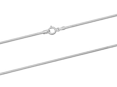 Sterling Silver 1.2mm Diamond Cut  Round Snake Chain 24