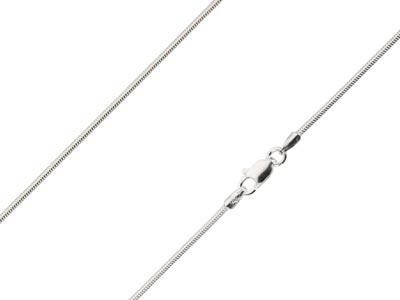 Sterling Silver 1.2mm Round Snake  Chain 18