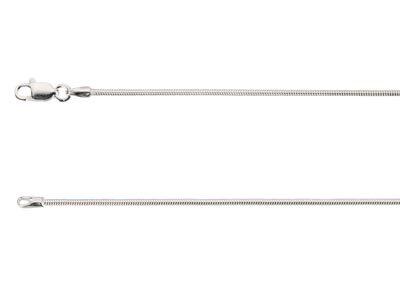 Sterling Silver 1.2mm Round Snake  Chain 18