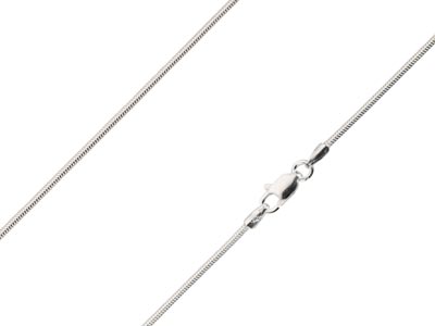 Sterling Silver 1.2mm Round Snake Chain 24''/60cm, Unhallmarked 100% Recycled Silver - Standard Image - 1