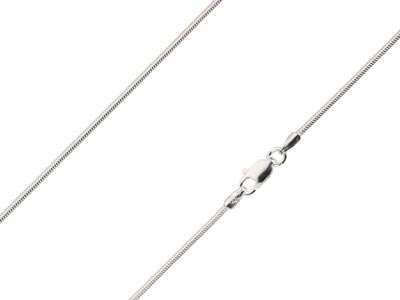 Sterling Silver 1.2mm Round Snake Chain 26''/66cm, Unhallmarked 100% Recycled Silver - Standard Image - 1