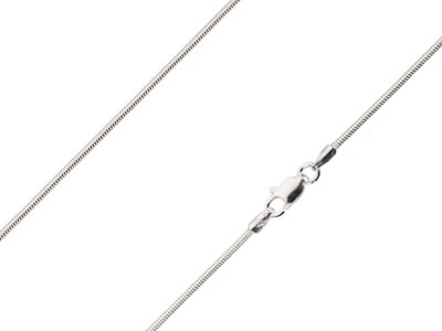 Sterling Silver 1.2mm Round Snake Chain 28''/71cm, Unhallmarked 100% Recycled Silver - Standard Image - 1
