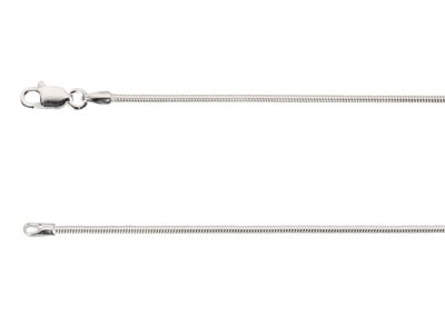 Sterling Silver 1.2mm Round Snake Chain 28''/71cm, Unhallmarked 100% Recycled Silver - Standard Image - 2