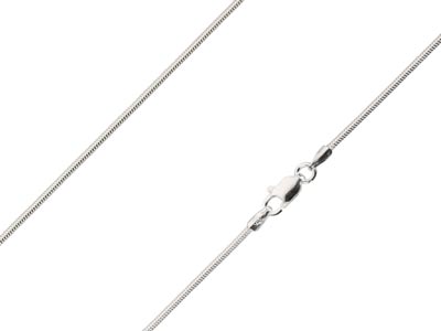 Sterling Silver 1.2mm Round Snake Chain 30''/76cm, Unhallmarked 100% Recycled Silver - Standard Image - 1