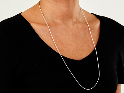 Sterling Silver 1.2mm Round Snake  Chain 28