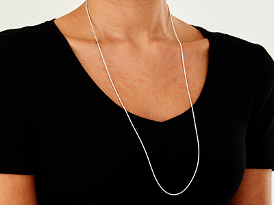 Sterling Silver 1.2mm Round Snake  Chain 30