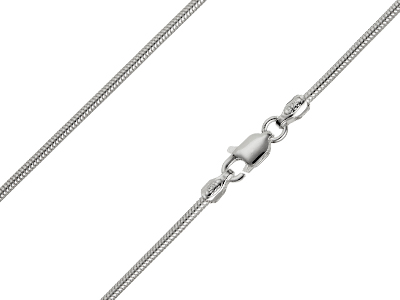 Sterling Silver 1.4mm Round Snake  Chain 28