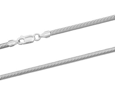 Sterling Silver 3.0mm Round Snake  Chain Bracelet 7.25