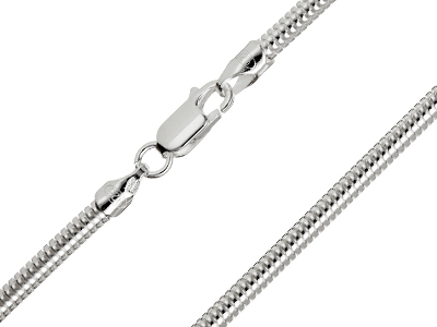 Sterling Silver 3.0mm Round Snake  Chain 1640cm Hallmarked, 100    Recycled Silver