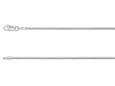 Sterling Silver 1.2mm Square Snake Chain 18