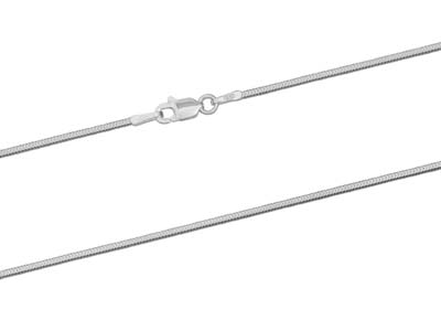 Sterling Silver 1.2mm Square Snake Chain 18
