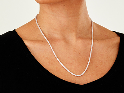 Sterling Silver 2.5mm Spiga Chain  20