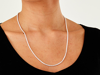 Sterling Silver 2.5mm Spiga Chain  22