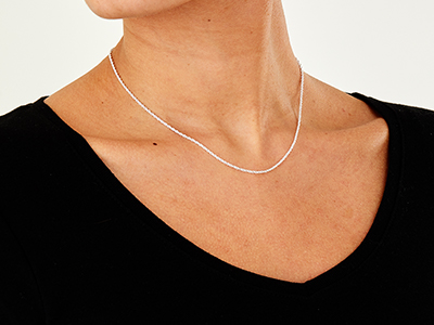 Sterling Silver 1.5mm Rope Chain    16