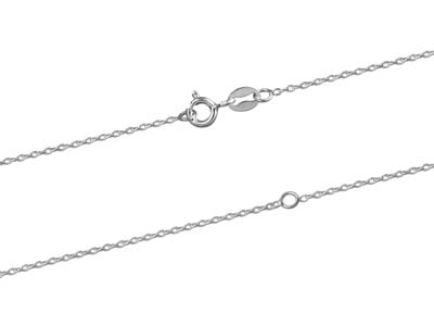 Sterling Silver 1.3mm Diamond Cut  Extendable Trace Chain             20-22