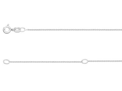 Sterling Silver 0.9mm Extendable    Hammered Trace Chain 18-2045-50cm Unhallmarked
