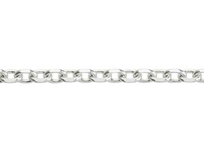 Sterling Silver 3.5mm Angle Filed  Trace Chain 18
