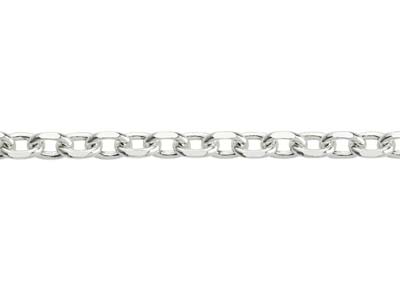 Sterling Silver 3.5mm Angle Filed  Trace Chain 20