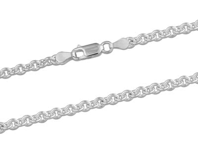 Sterling Silver 3.9mm Trace Chain  22