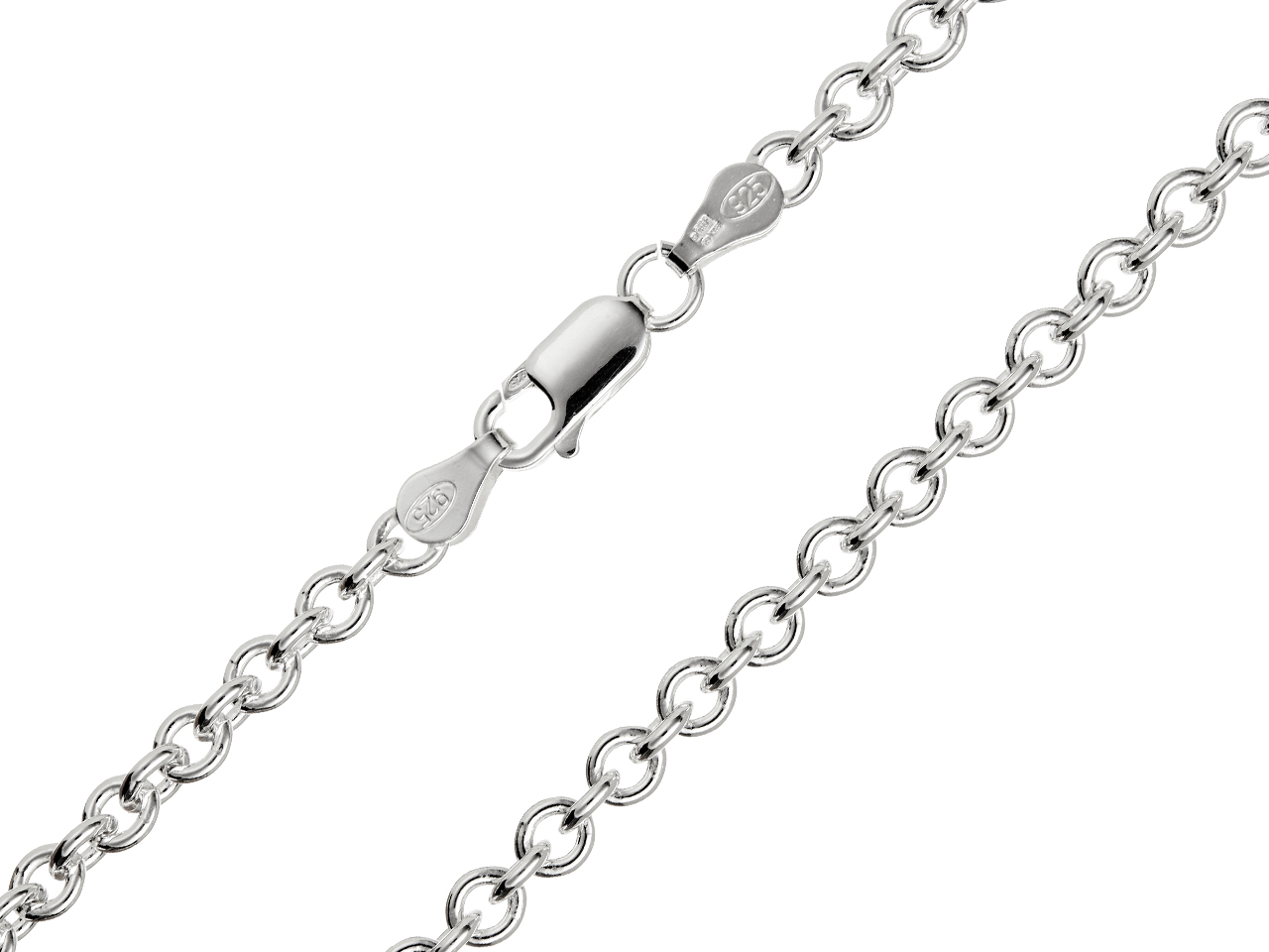 925 Sterling Silver TRACE Necklace Chain Italian 16-30" 100% Recycled Silver